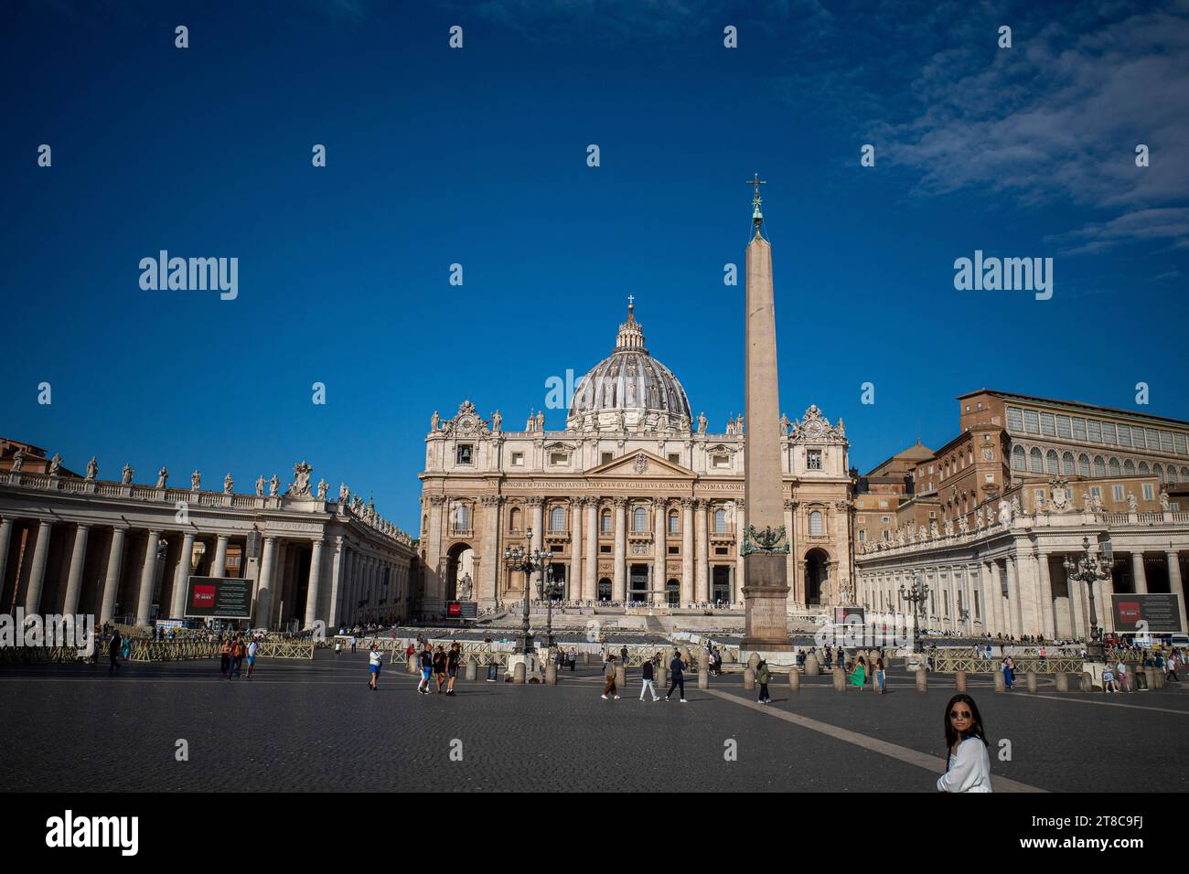 Basilique du Vatican vue panoramique Rome Italie Banque D'Images