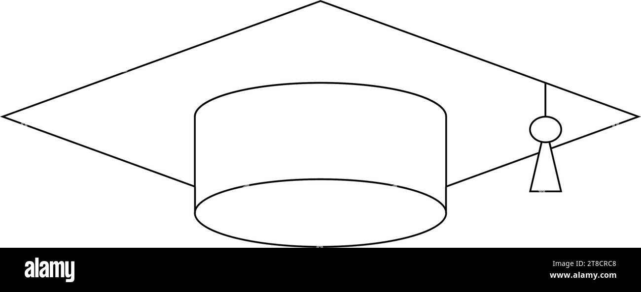 Conception d'illustration vectorielle de chapeau de graduation Illustration de Vecteur
