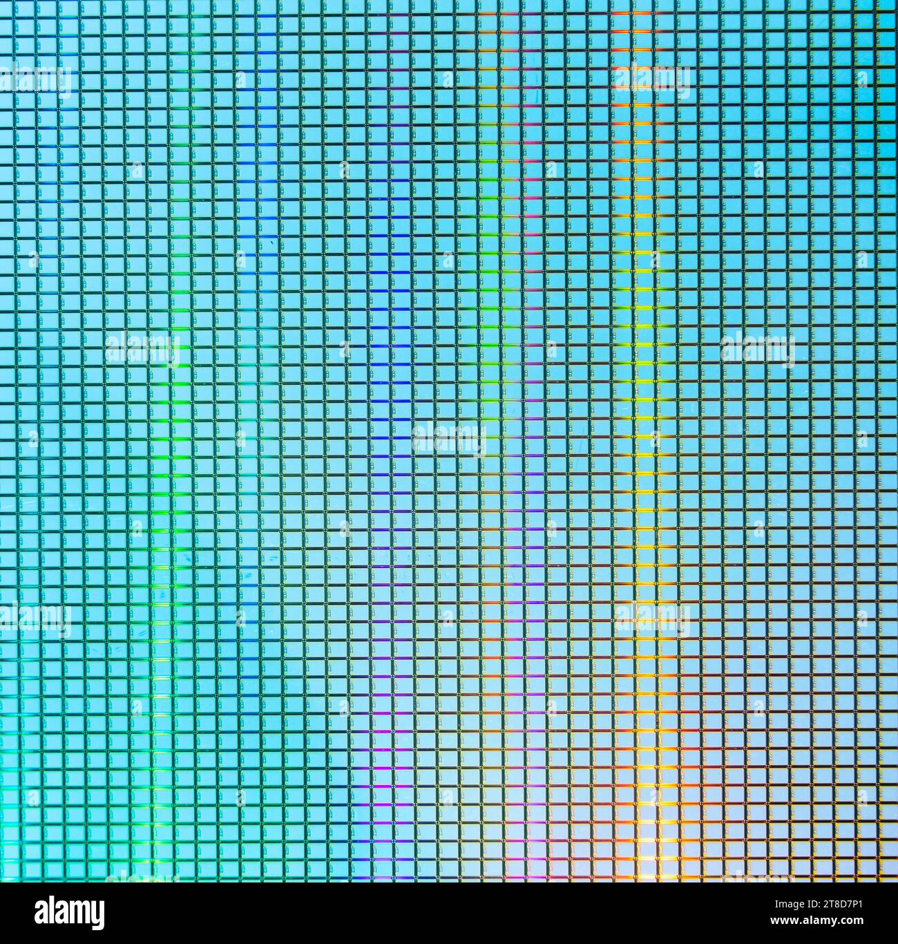 Disque semi-conducteur coloré en silicium Banque D'Images