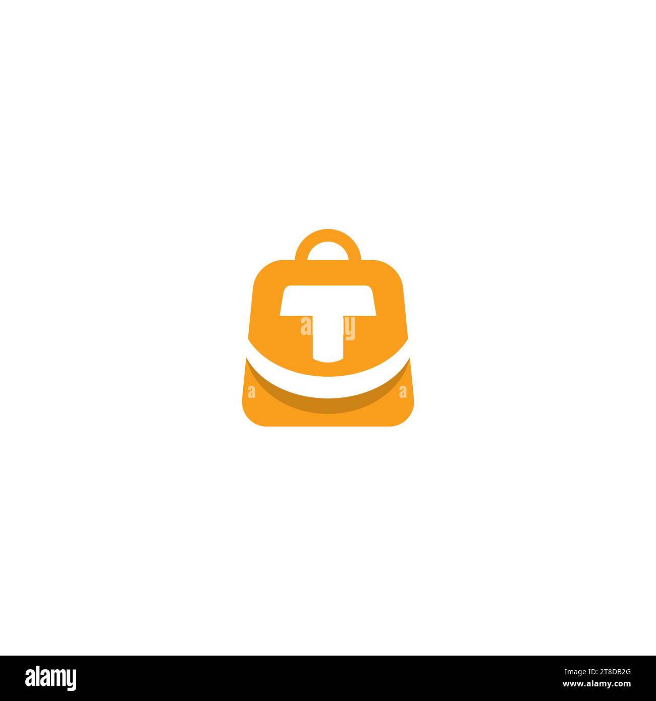 T Smile Bag logo Design simple Illustration de Vecteur