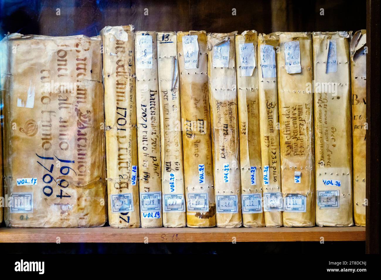 Livres anciens - Museo Diocesiano di Monreale - Palerme, Italie Banque D'Images