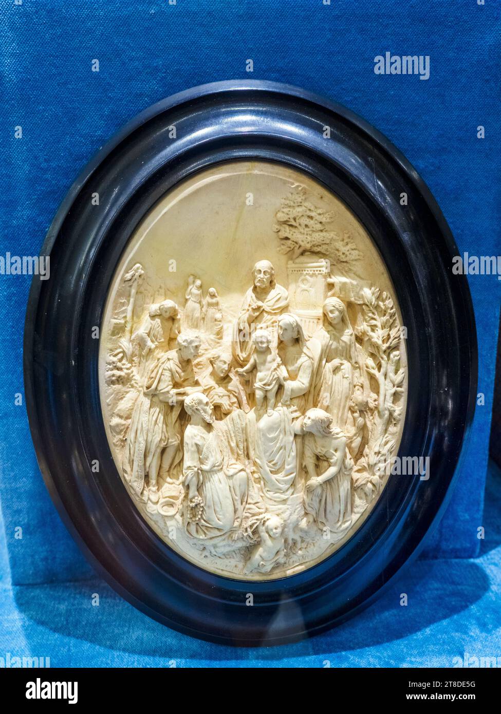 Adorazione dei Magi (adoration des Mages) de G. Serafini - plâtre, 19e siècle - Museo Diocesiano di Monreale - Palerme, Italie Banque D'Images