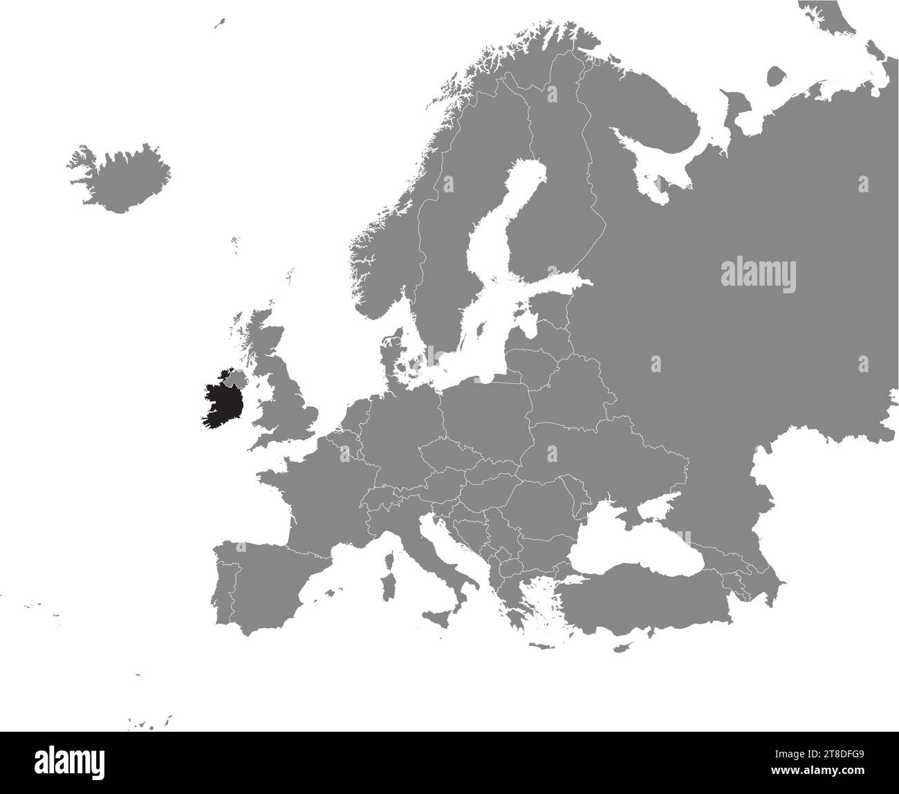 Carte de localisation de la RÉPUBLIQUE D'IRLANDE, EUROPE Illustration de Vecteur