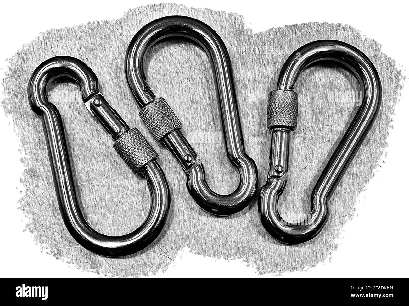 DIN 8004 crochet lien acier inoxydable gros plan Banque D'Images