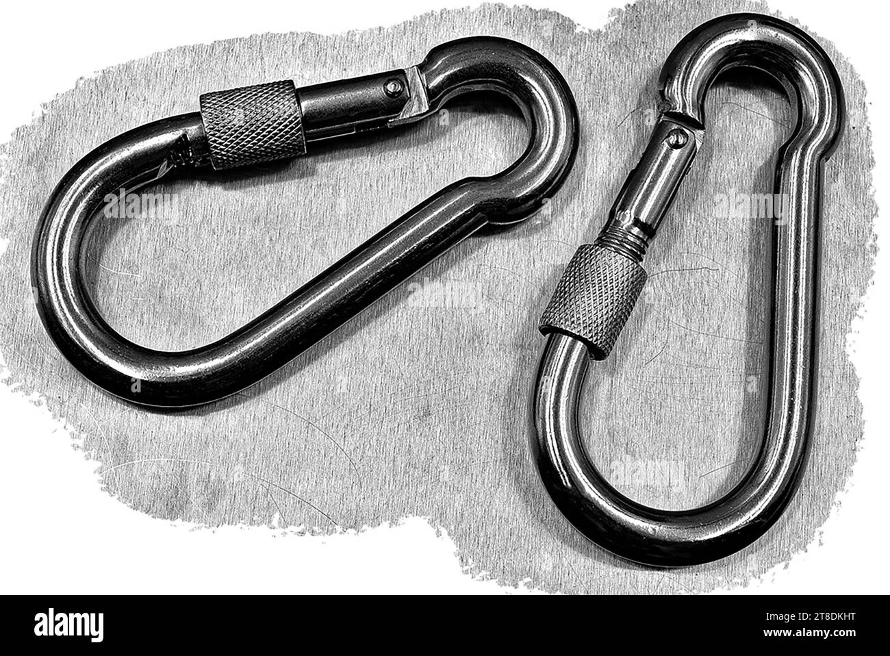 DIN 8004 crochet lien acier inoxydable gros plan Banque D'Images