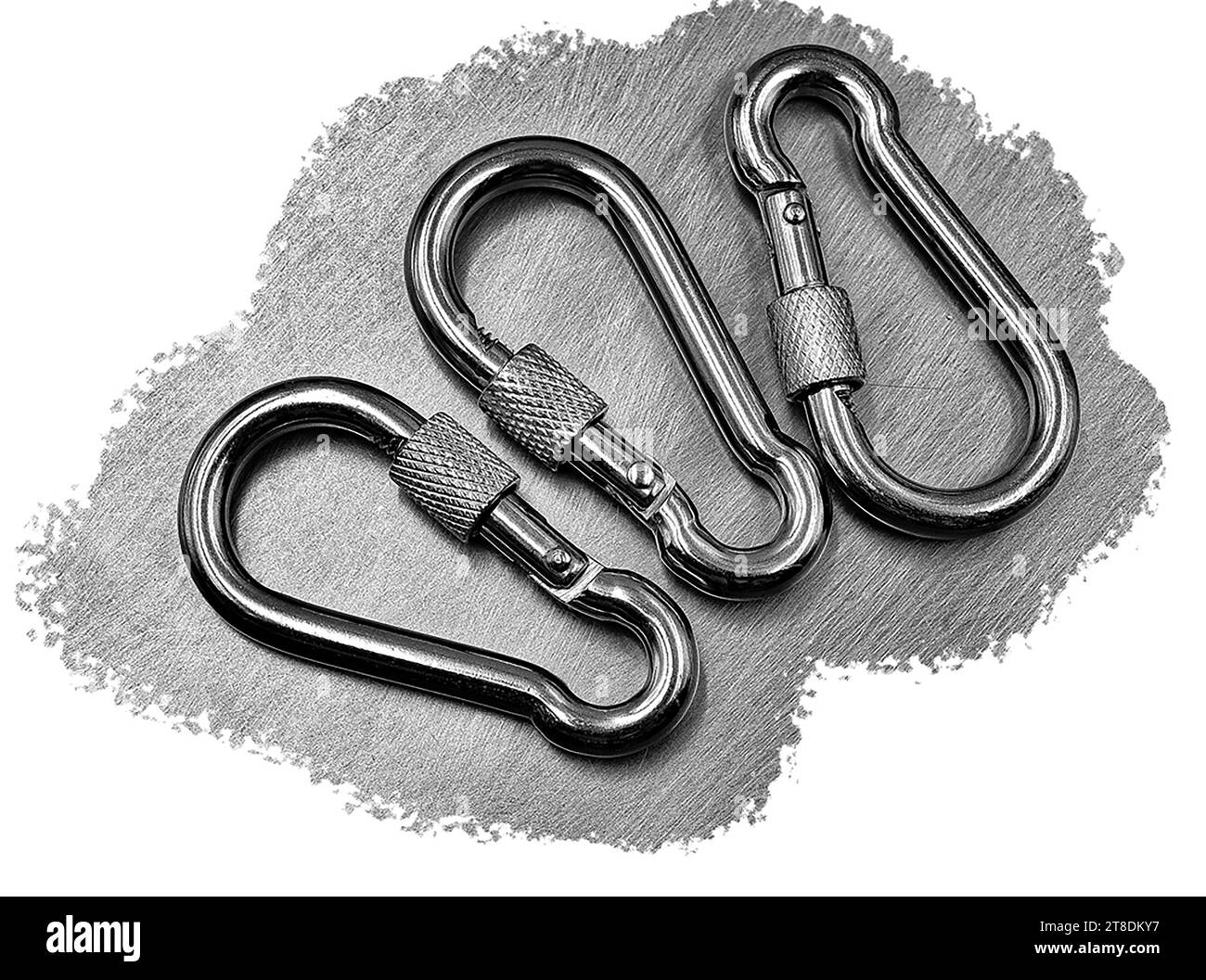 DIN 8004 crochet lien acier inoxydable gros plan Banque D'Images