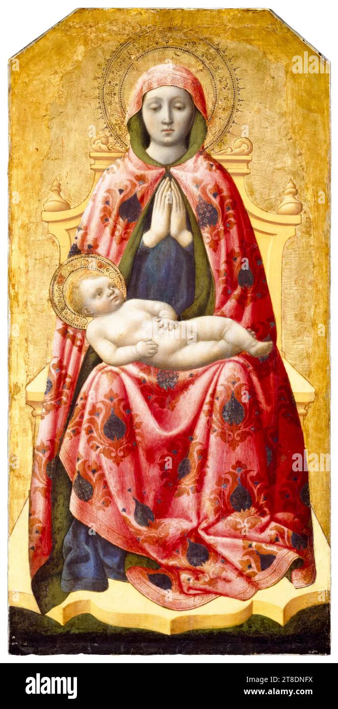 Antonio Vivarini, Madone et enfant, peinture à la tempera sur panneau avec feuille d'or, 1435-1445 Banque D'Images