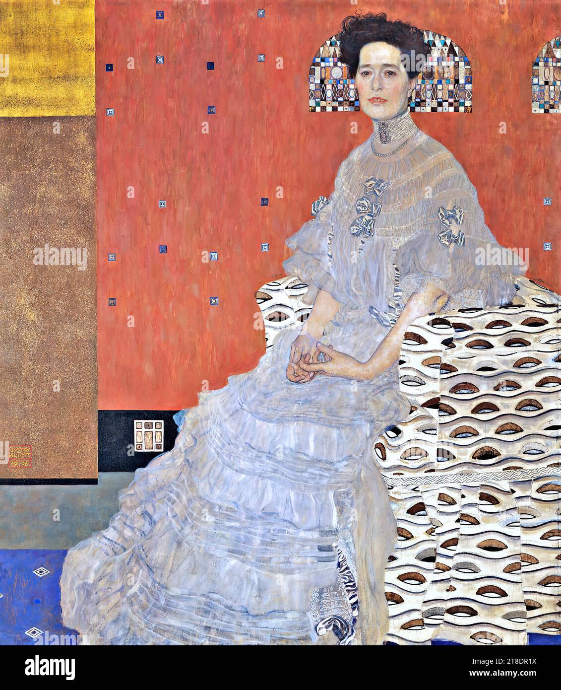 'Fritza von Riedler, 1906 (huile sur toile) de l'artiste Klimt, Gustav (1862-1918) / autrichien.' Illustration de Vecteur