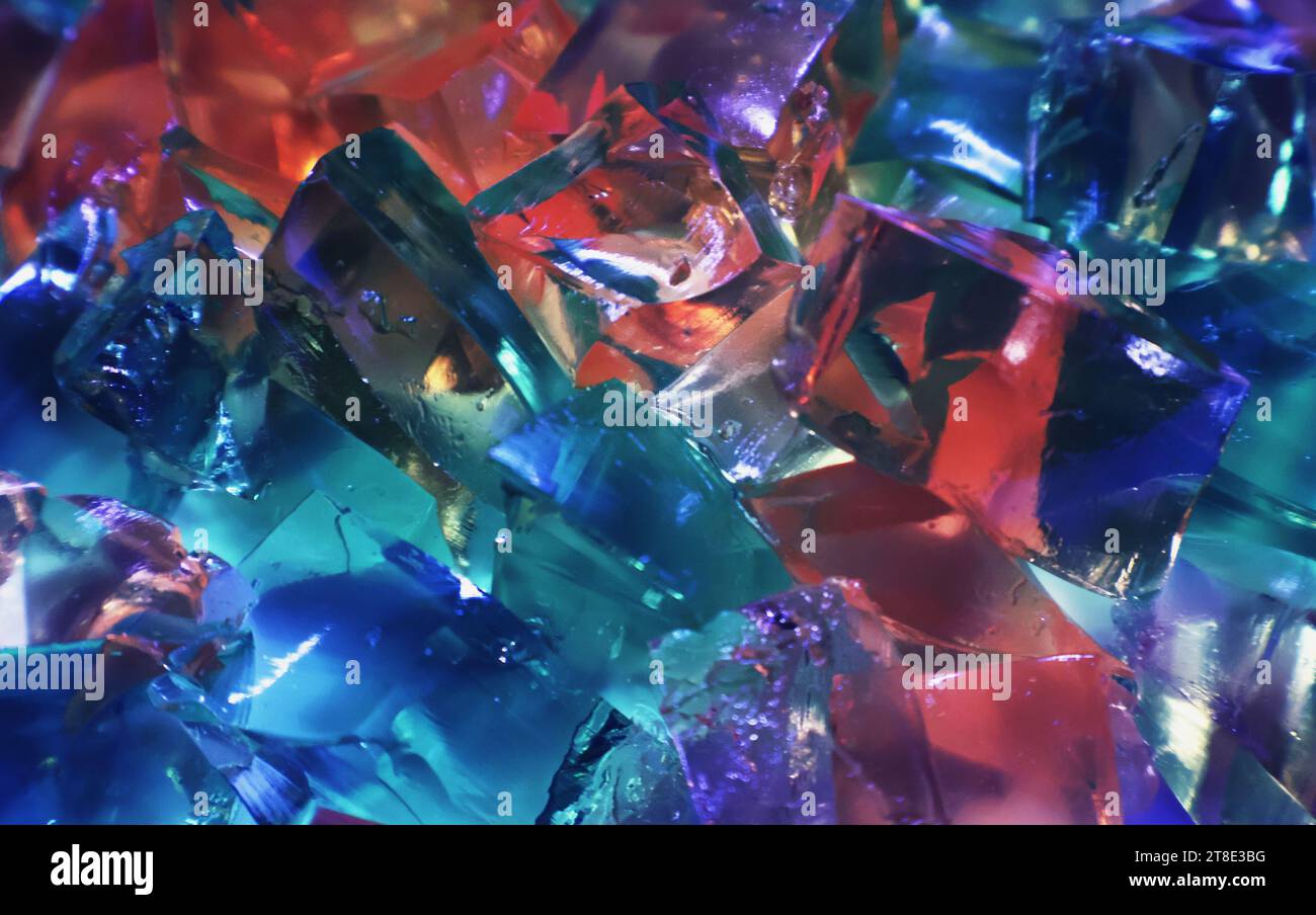 verre coloré. fond coloré. célébration. Banque D'Images