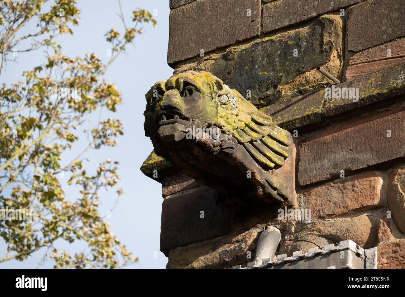 Gargoyle sur Cook Street Gate, Coventry, West Midlands, Angleterre, Royaume-Uni Banque D'Images