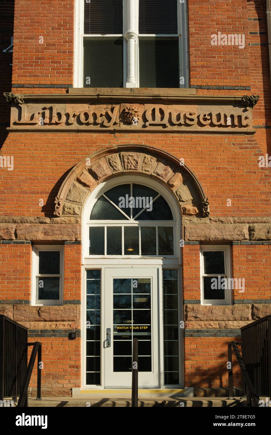 L'ancien bâtiment de la bibliothèque et du musée sur le campus de l'Université d'État du Michigan, East Lansing Michigan USA Banque D'Images