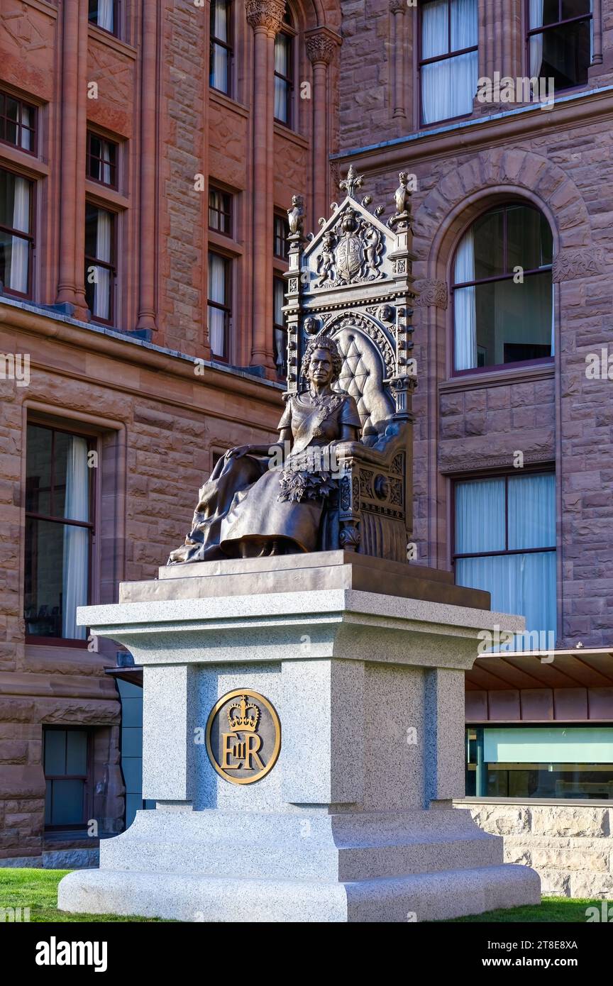 Statue de sculpture de la Reine Elizabeth II, Toronto, Canada Banque D'Images