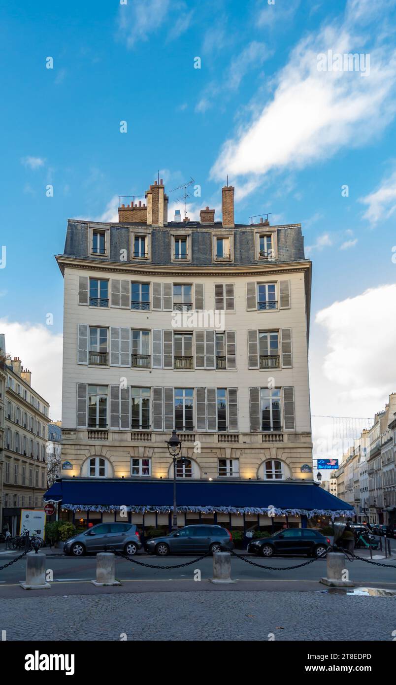 Paris, France, Architecture classique à la place de l'odéon dans le 6e arrondissement de Paris, éditorial seulement. Banque D'Images