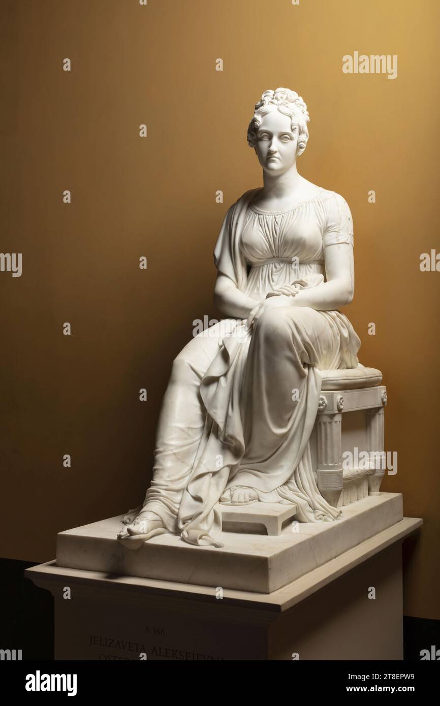 Jelizaveta Aleksejevna Osterman-Tolstaja, Bertel Thorvaldsen, 1770-1844, 1863, Sculpture, statue, la comtesse visita Rome en 1815, y commanda une statue portrait en pied en marbre à Thorvaldsen. Sculpté, hauteur 138 cm, Sculpture, européen, modernité (1800 - 1914), c.c. Olsen Banque D'Images