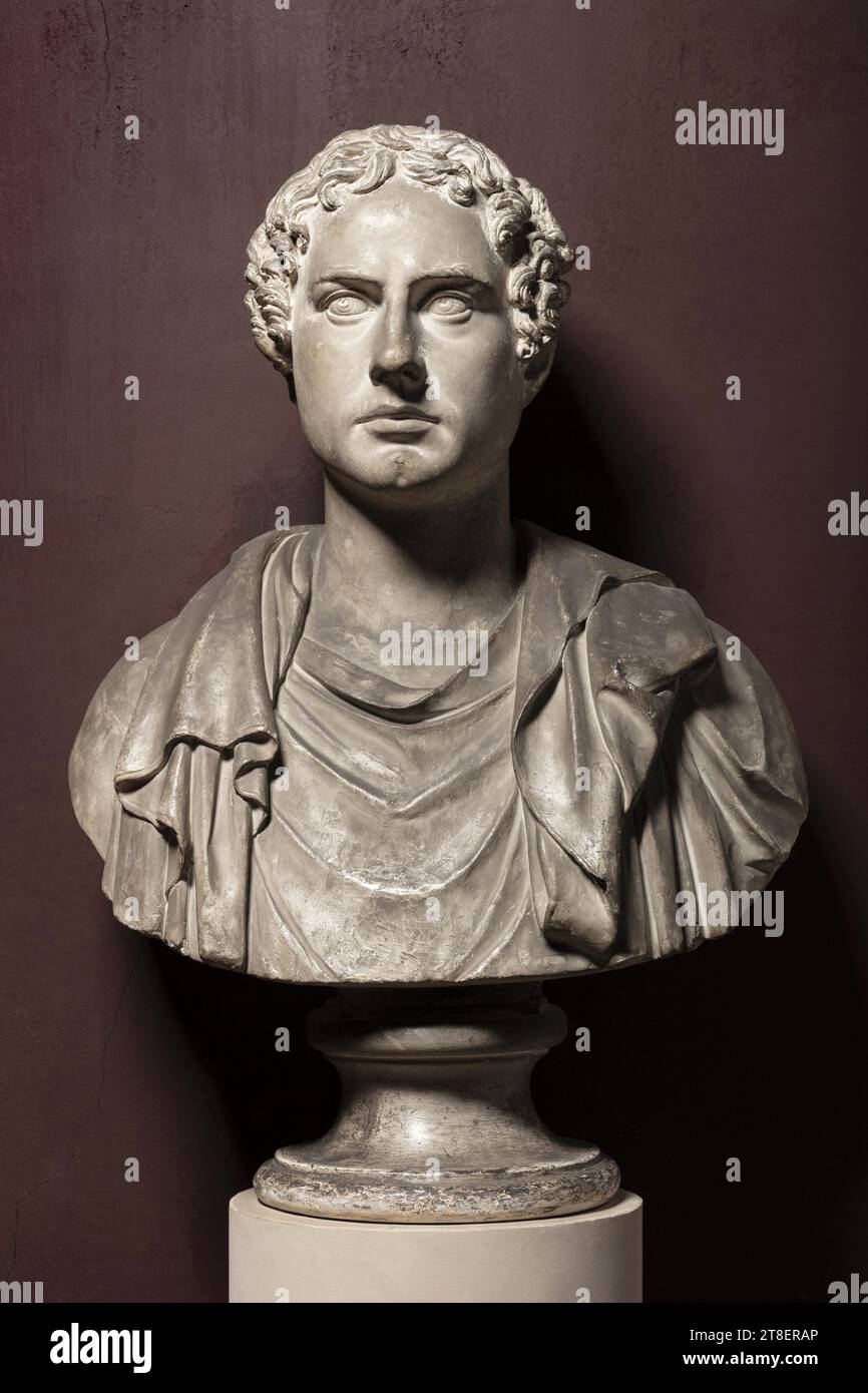 George Gordon Byron, Bertel Thorvaldsen, 1770-1844, 29 avril 1817 - 20 mai 1817, Sculpture, buste, Portrait buste, fonte, hauteur 66,9 cm, Sculpture, européen, modernité (1800 - 1914 Banque D'Images