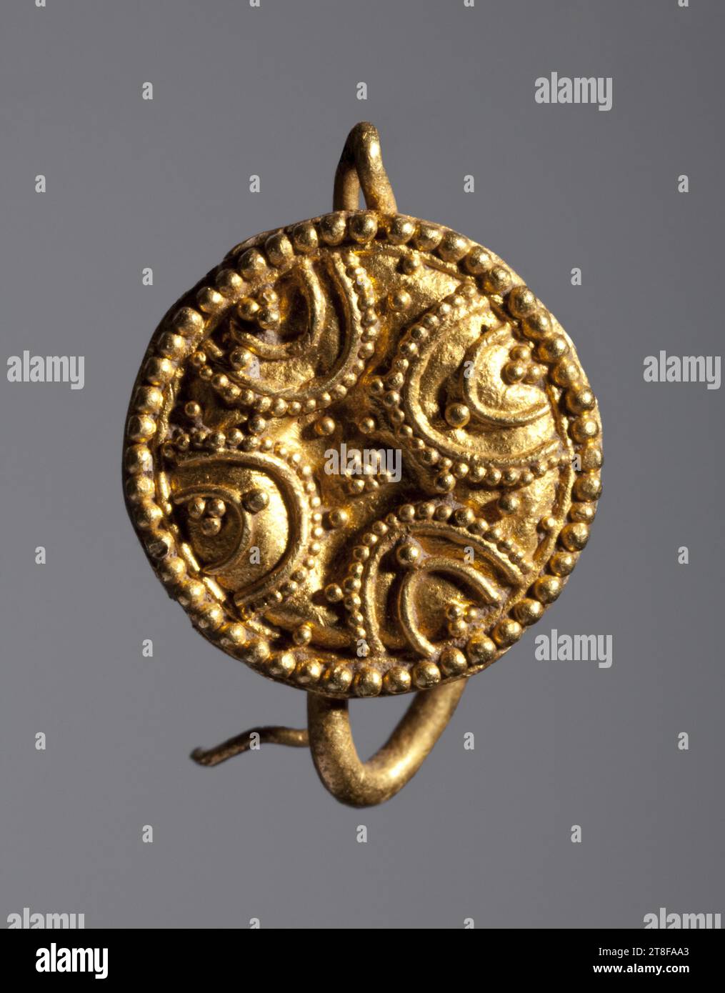 Boucle d'oreille, 330 BC - 30 BC, bijoux, boucle d'oreille, hauteur 1,7 cm, bijoux, Goldsmith Art, Silversmith Art, étrusque (720 BC - 89), grec (1050 BC - 31 BC Banque D'Images