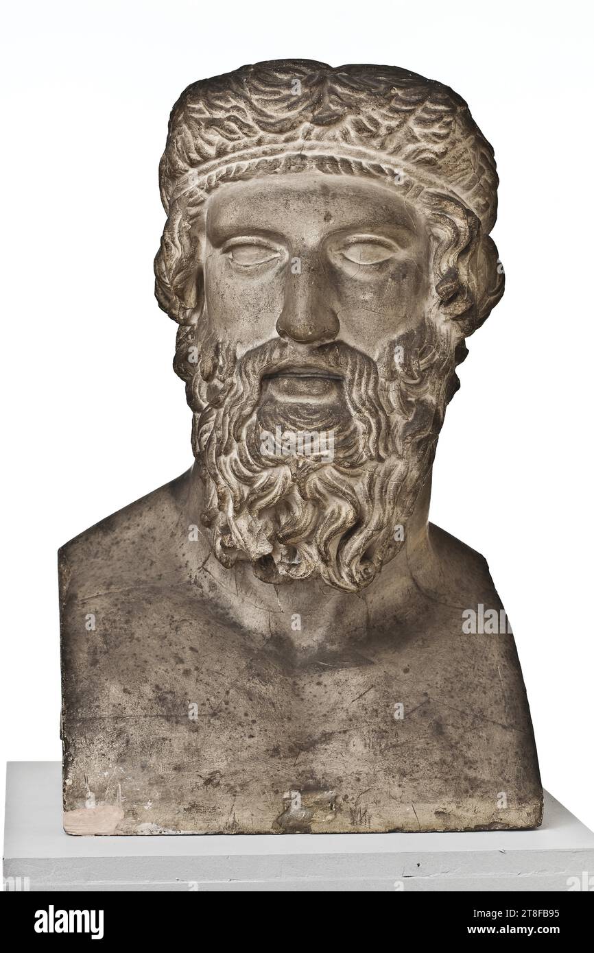 Zeus Ammon, 500 BC - 401 BC, Sculpture, Herm, Sculpture, buste, fonte, hauteur 47,8 cm, Sculpture, grec (1050 BC - 31 BC Banque D'Images