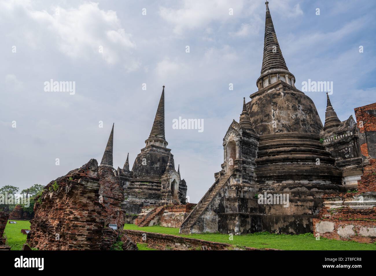 Le Temple thaïlandais Wat Phra si Sanphet à Ayutthaya Thaïlande Asie Banque D'Images