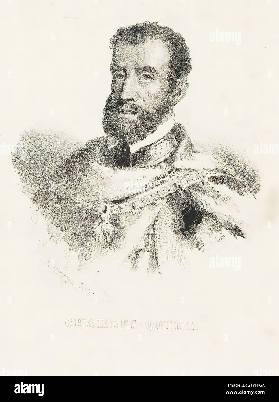 Baugniet 1839. CHARLES-QUINT Banque D'Images