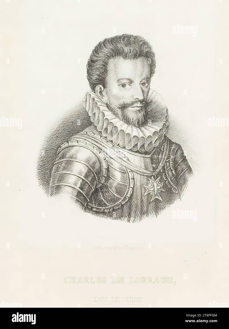 Allumé. roy. Du VE. Degobert. CHARLES DE LORRAINE, DUC DE GUISE Banque D'Images