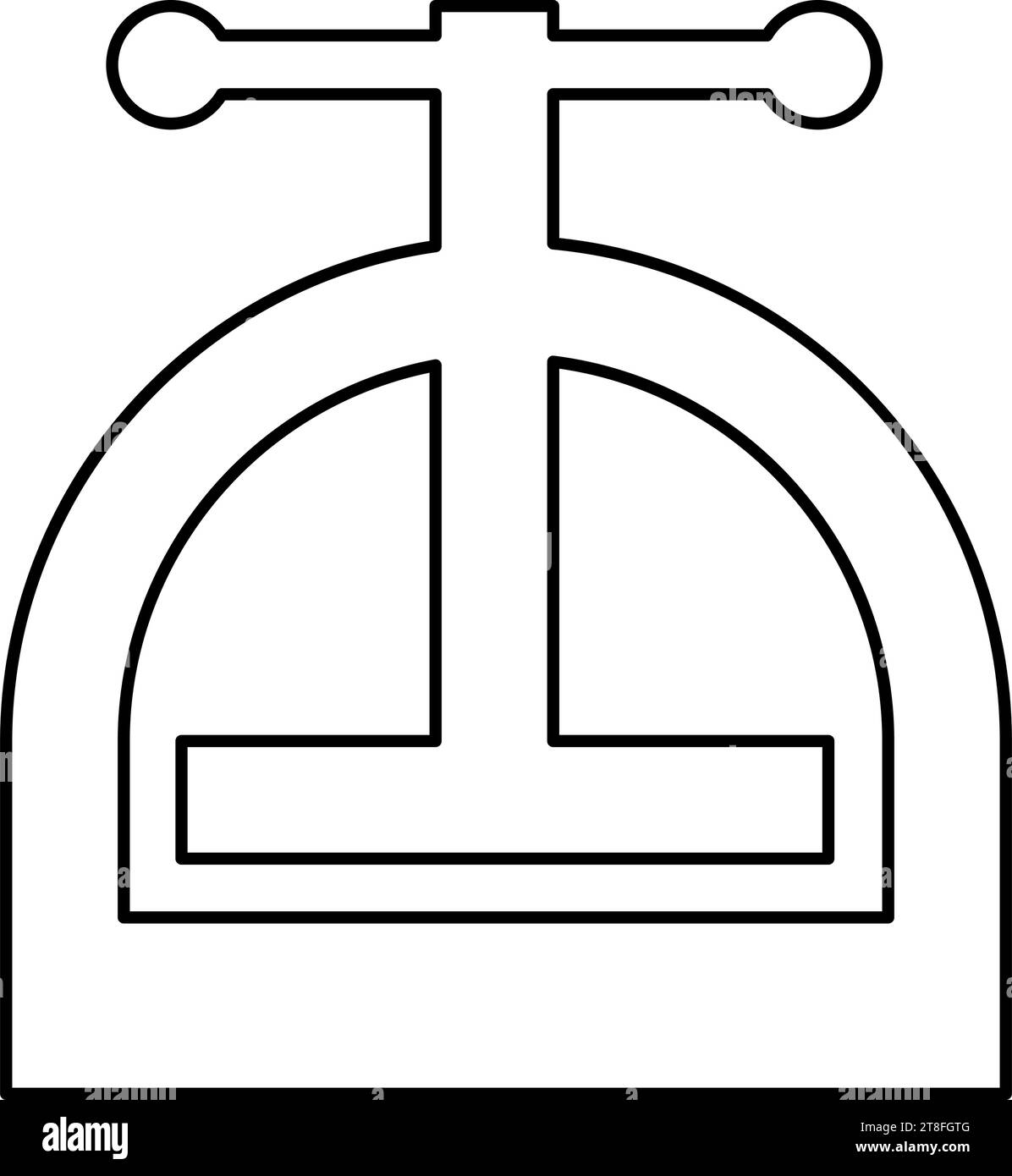 Manuel presse contour contour ligne icône couleur noire illustration vectorielle image mince plat style simple Illustration de Vecteur