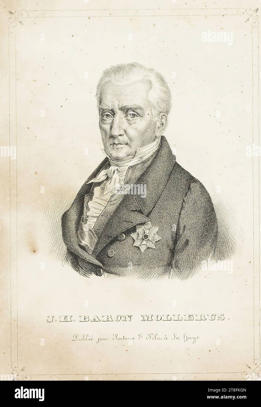 J.H. BARON MOLLERUS. Publié par Soetens & son à la Haye. Illustration de : Portraits de personnes célèbres dans l'histoire de la découverte Banque D'Images