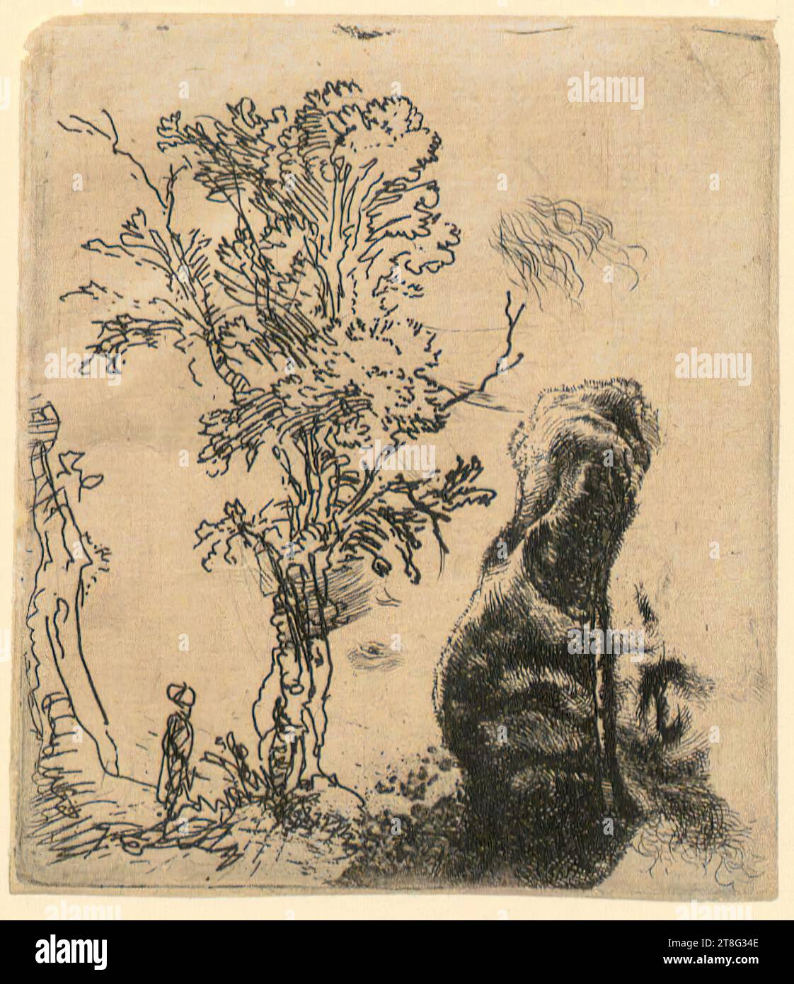 Monté sur le septième plteu - grvure sur bois - 1963 En vente sur