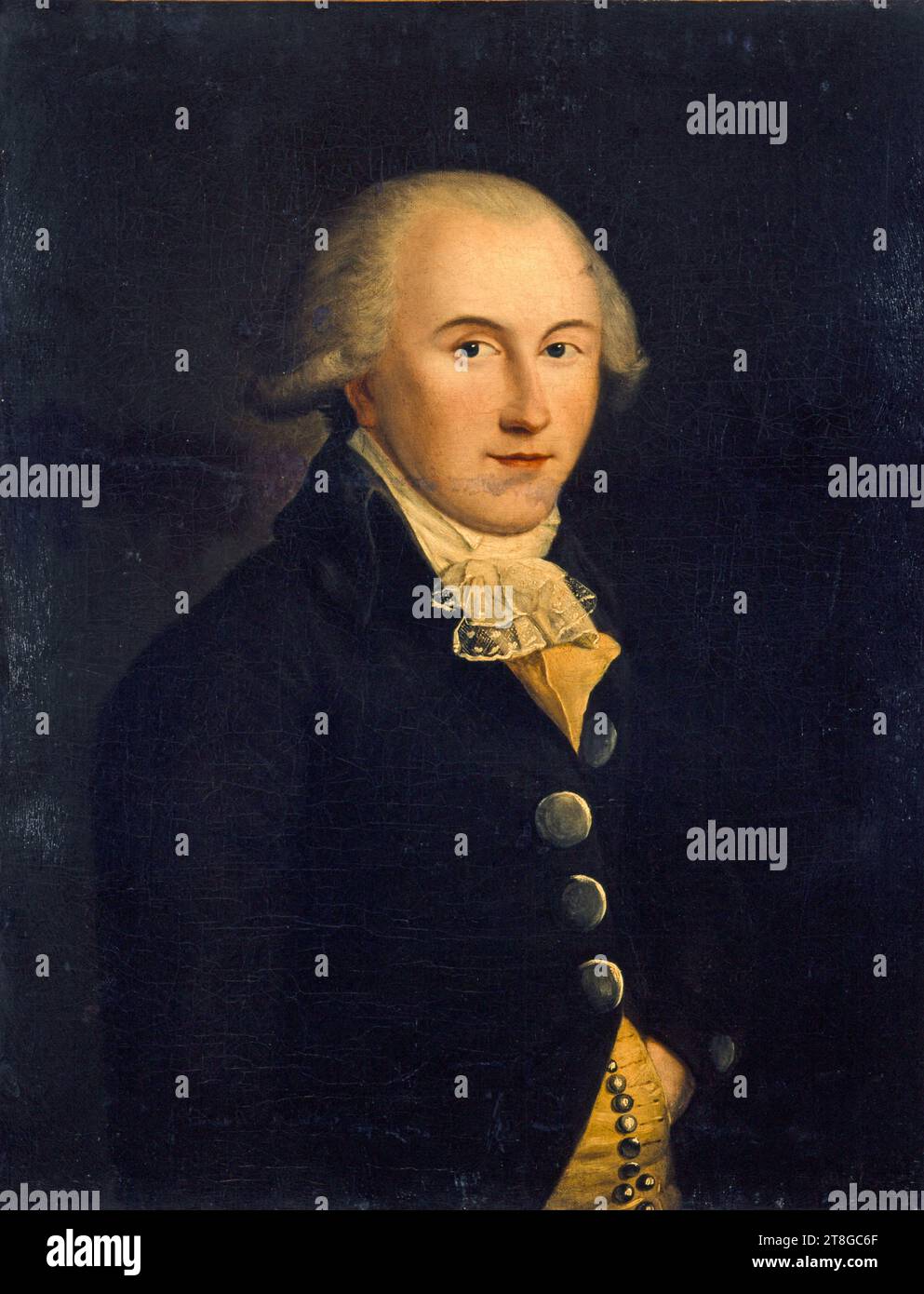 Portrait présumé d'Augustin de Robespierre, dit Robespierre le Jeune (1763-1794), Peintre, Tableau, peinture, Dimensions - oeuvre : hauteur : 67 cm, largeur : 52 cm Banque D'Images