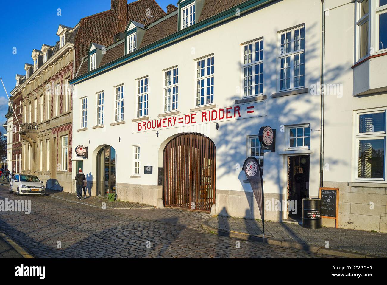 Le bâtiment de la brasserie de Ridder, Stadsbrouwerij Maastricht, Maastricht, Limbourg, pays-Bas. Banque D'Images