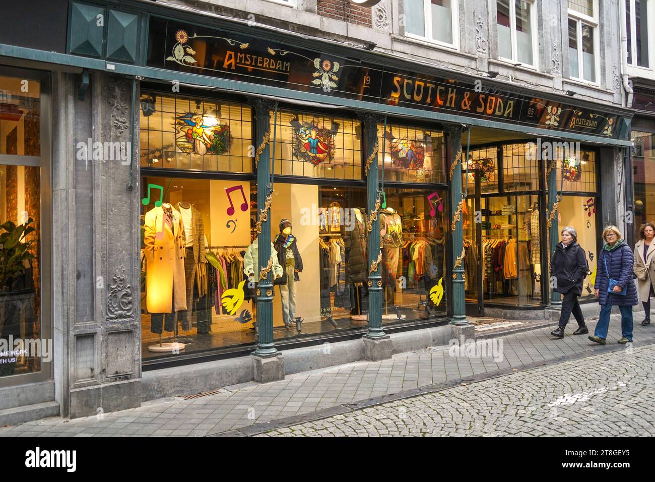 Window Shop, Scotch and Soda est une entreprise néerlandaise de vente au détail de mode Maastricht, Limbourg, pays-Bas Banque D'Images