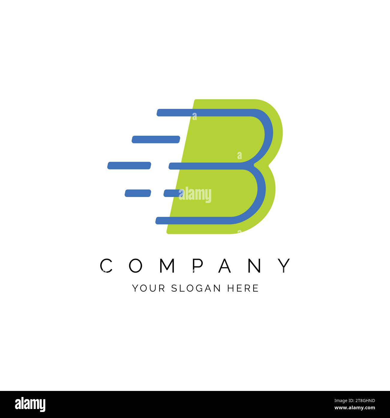 B modèle de logo lettre conception d'illustration. Style de logo Vector Alphabet B Speed Illustration de Vecteur