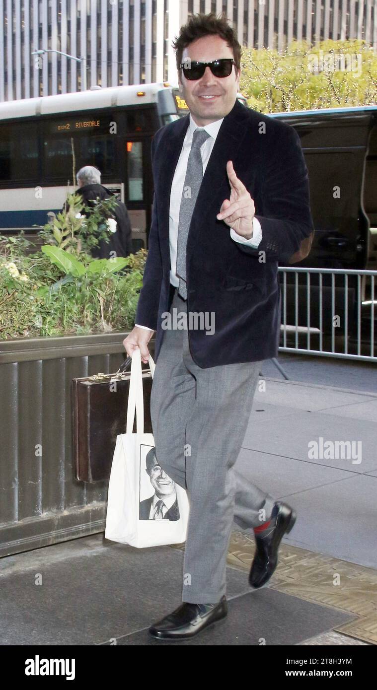 NEW YORK, NY- NOVEMBRE 20 : Jimmy Fallon vu arriver au Tonight Show avec Jimmy Fallon le 20 novembre 2023 à New York. Copyright : xRWx crédit : Imago/Alamy Live News Banque D'Images