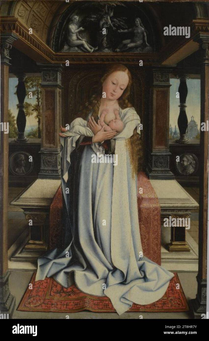 Affiche Vierge Et Enfant Avec Anges – Bernaert Van Oerly – Reproduction Buyenlarge – Plusieurs Tailles