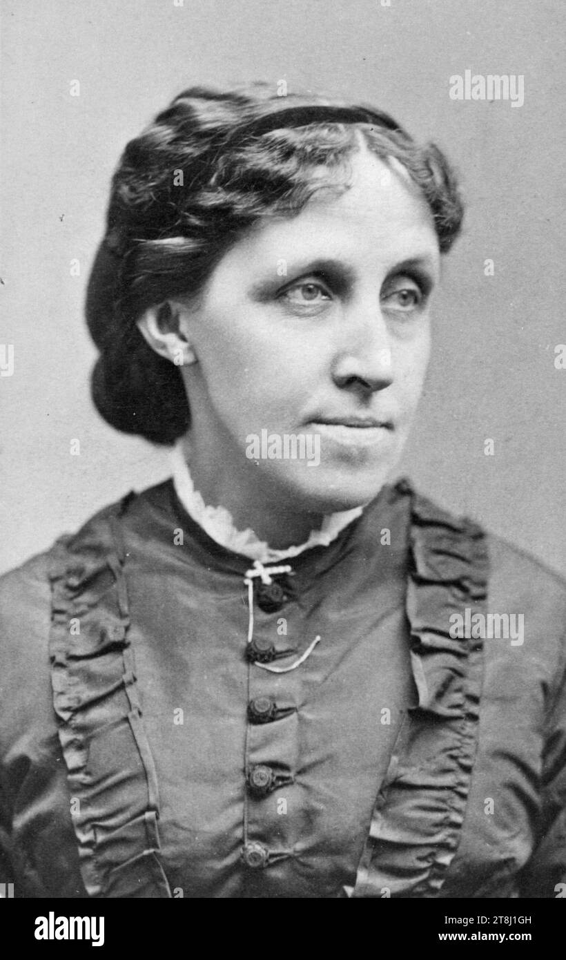 Louisa Alcott, Louisa May Alcott (1832 – 1888) romancière, écrivain, abolitionniste et poète américaine qui a écrit le roman Little Women (1868) Banque D'Images