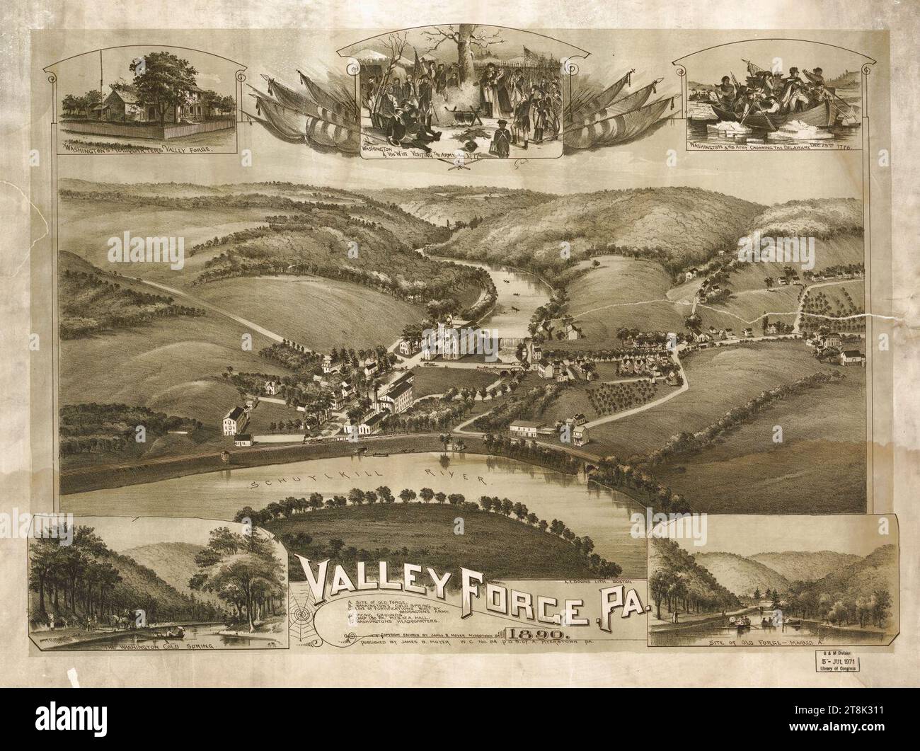 Valley Forge, Pennsylvanie 1890. Banque D'Images