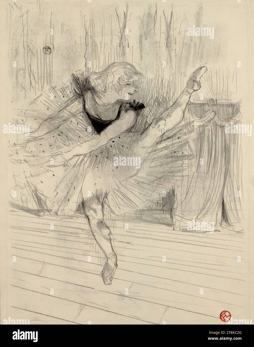 Miss Ida Heath, danseuse anglaise, Henri de Toulouse-Lautrec, Albi 1864 - 1901 Château de Malromé, 1894, tirage, lithographie, 37,2 x 27,7 cm Banque D'Images