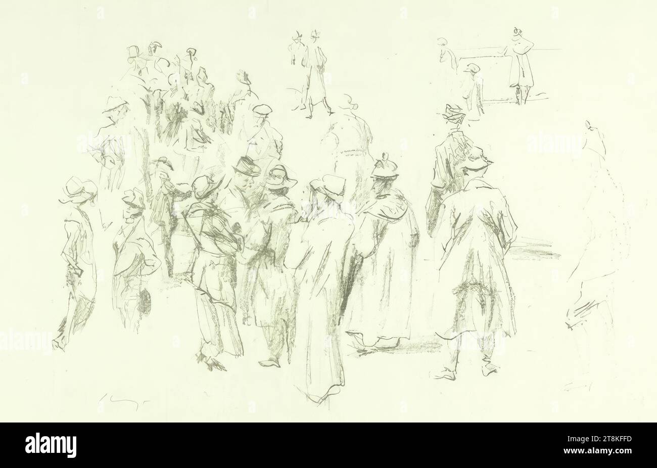 Courses attelées, courses attelées, Max Slevogt, Landshut 1868 - 1932 Neukastel/Pfalz, 1923, impression, lithographie à la craie sur papier chinois Banque D'Images