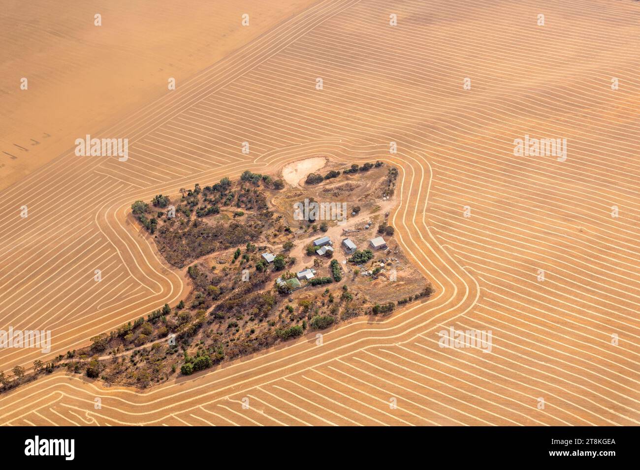 Terres agricoles dans le Mid North de l'Australie méridionale Banque D'Images
