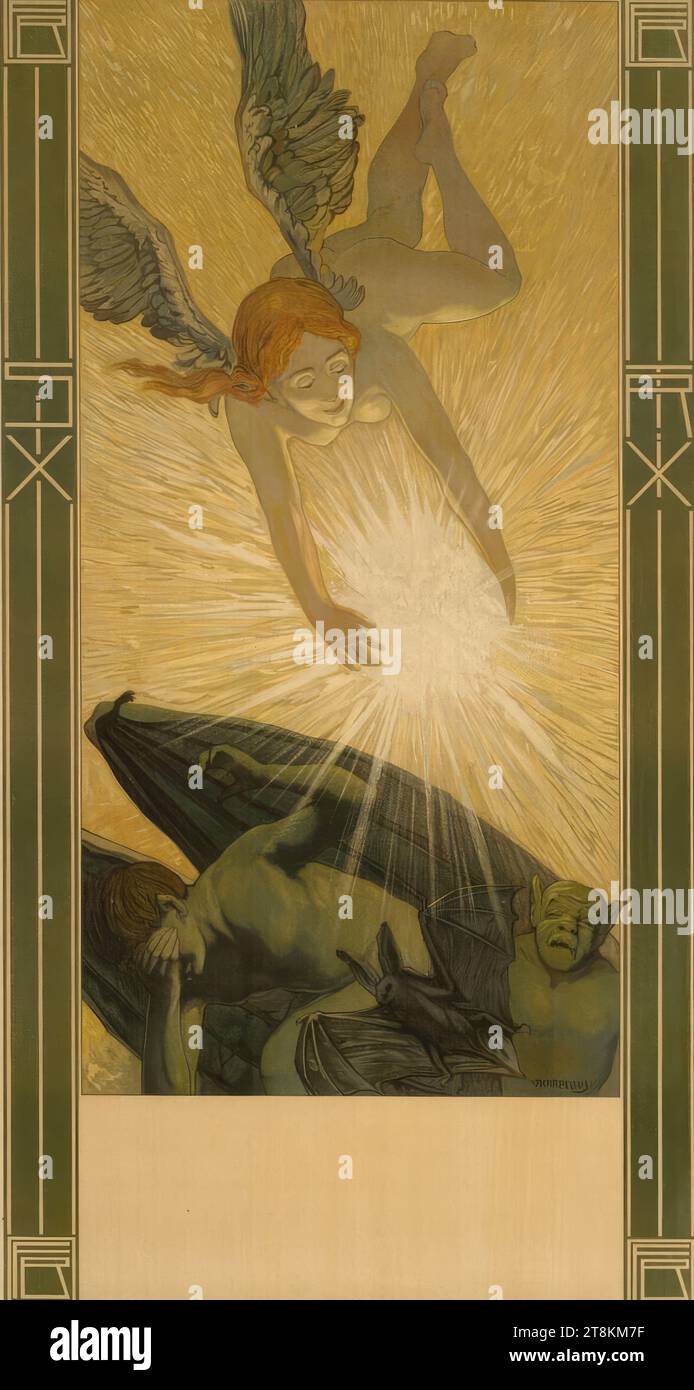 Puissance et lumière, Adolf Karpellus, Autriche, 1869 - 1919, vers 1905, tirage, lithographie couleur, feuille : 960 mm x 610 mm Banque D'Images