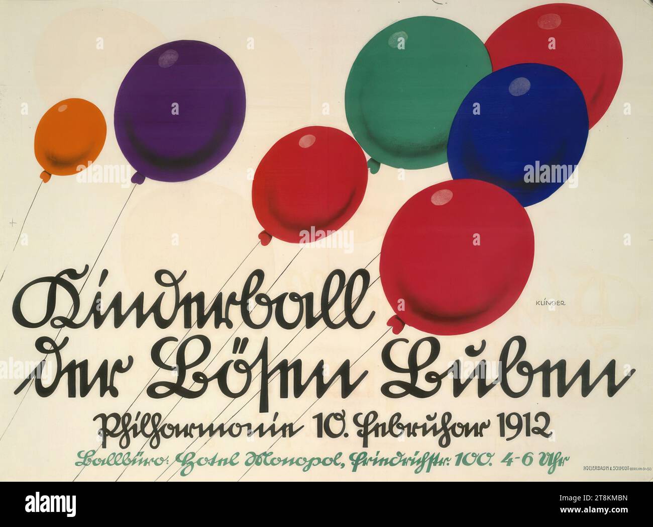 Bal des enfants des Bad Boys ; 1912, Julius Klinger, Vienne 1876 - 1942, déportée à Minsk, 1912, impression, lithographie couleur, feuille : 705 mm x 950 mm, Autriche Banque D'Images