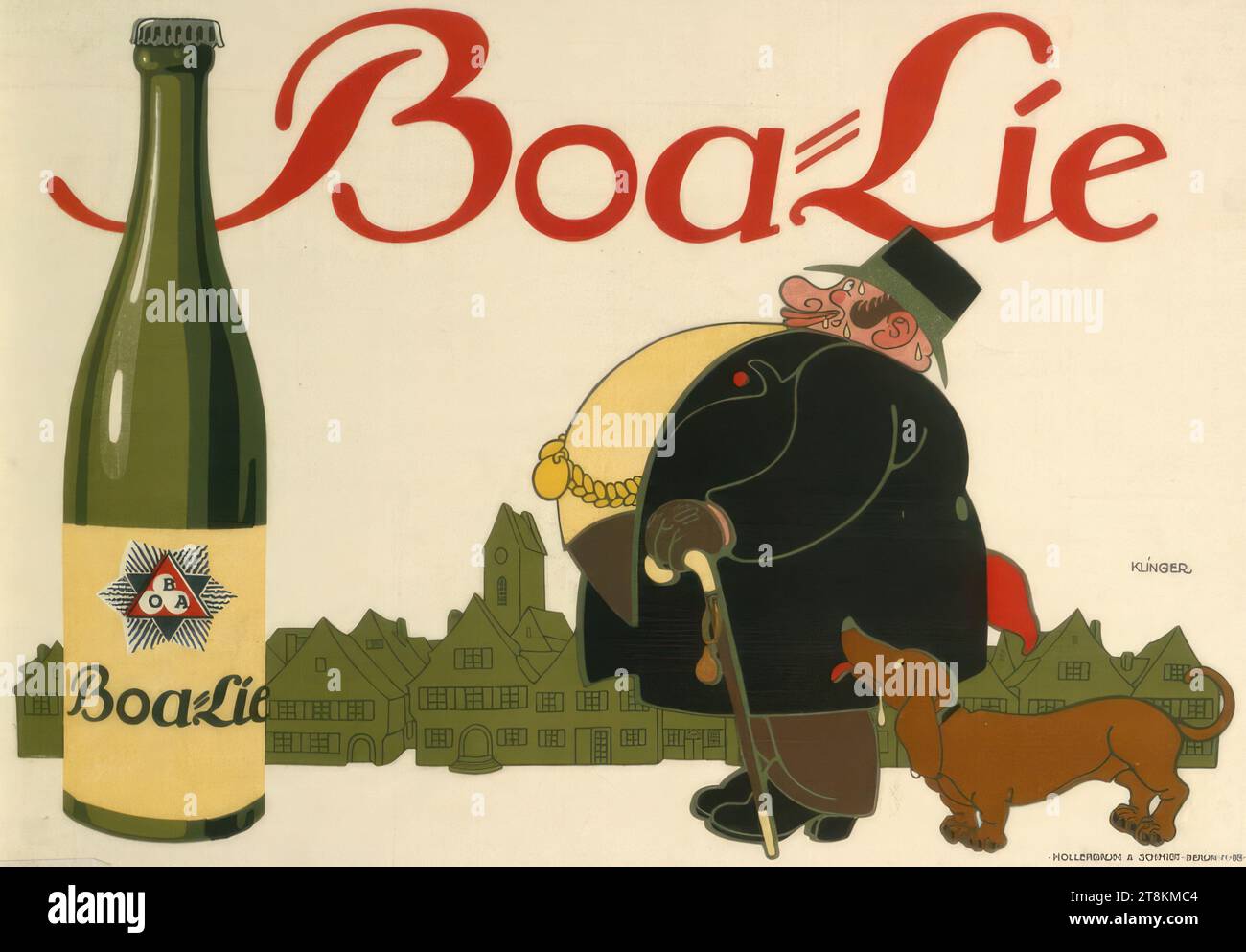 Boa-lie, Julius Klinger, Vienne 1876 - 1942, déportée à Minsk, 1911, estampe, lithographie couleur, feuille : 330 mm x 470 mm, Autriche Banque D'Images