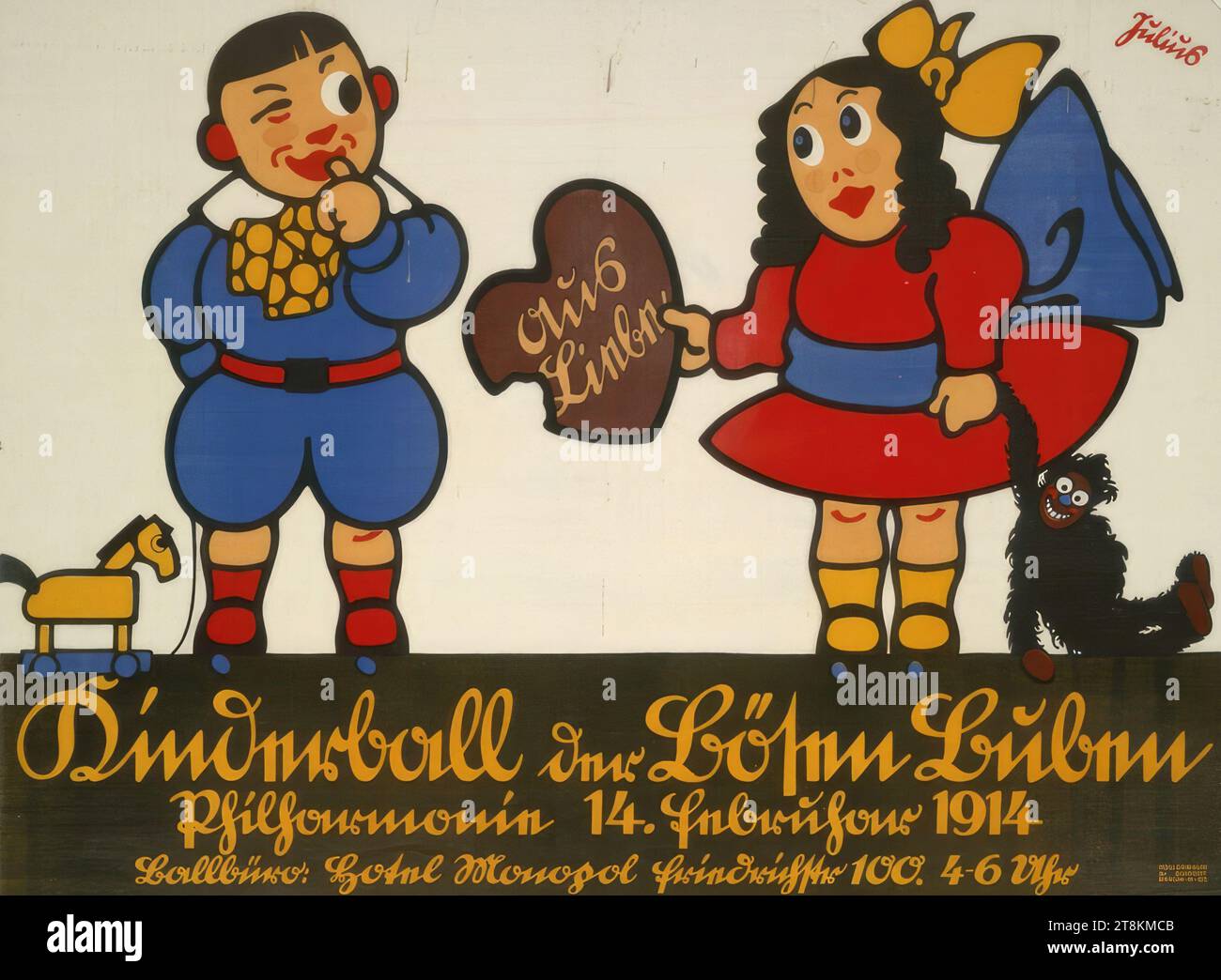 Bal des enfants des Bad Boys ; 1914, Julius Klinger, Vienne 1876 - 1942, déportée à Minsk, 1914, impression, lithographie couleur, feuille : 700 mm x 950 mm, Autriche Banque D'Images