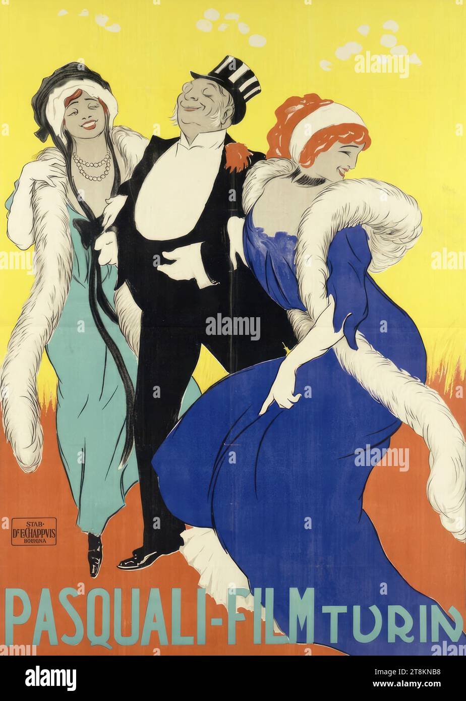 PASQUALI-FILM TURIN, Anonyme, vers 1905, tirage, lithographie couleur, feuille : 1460 mm x 1040 mm Banque D'Images