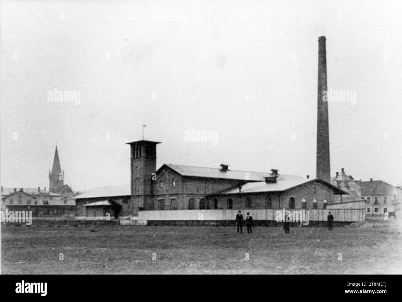 Vejle Bomuldsspinderi ved Havnegade, 1892. Banque D'Images