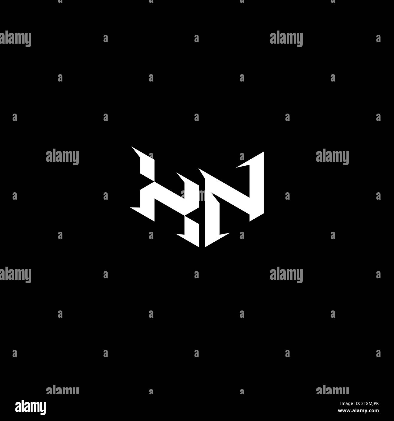 Logo XN Premium logo initial eSport et concept de conception de jeu Illustration de Vecteur