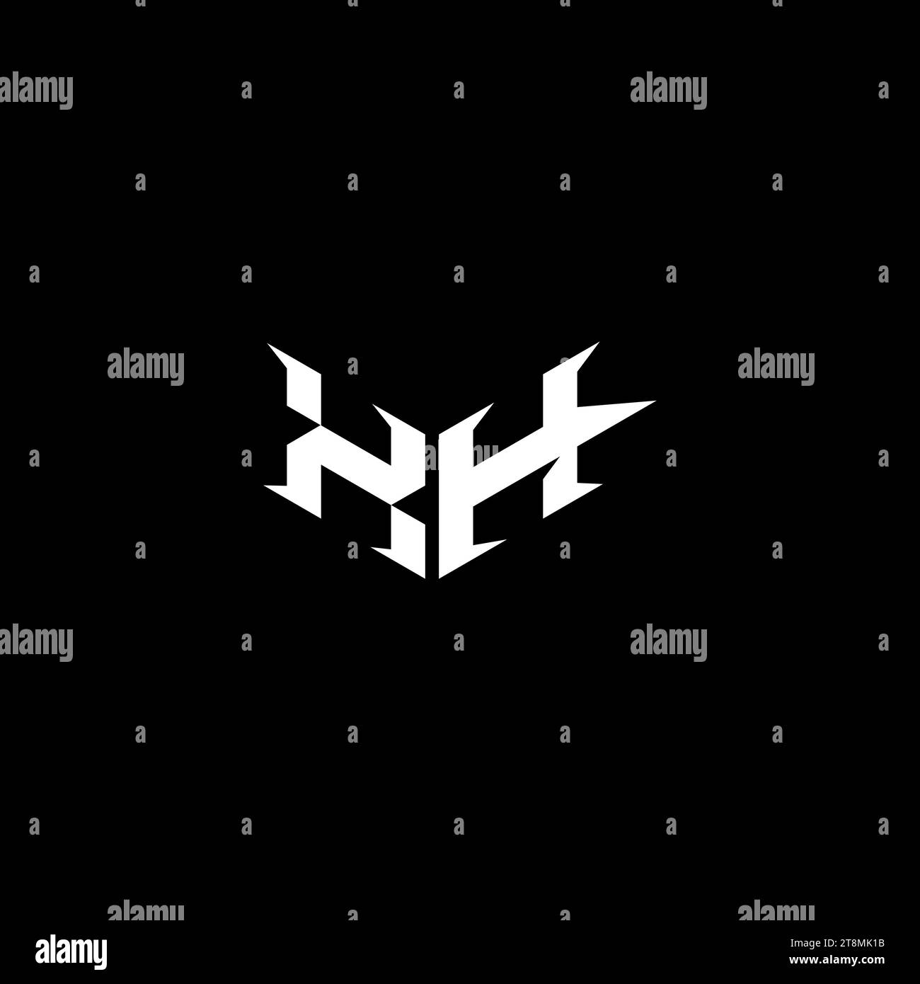 Logo XH Premium logo initial eSport et concept de conception de jeu Illustration de Vecteur