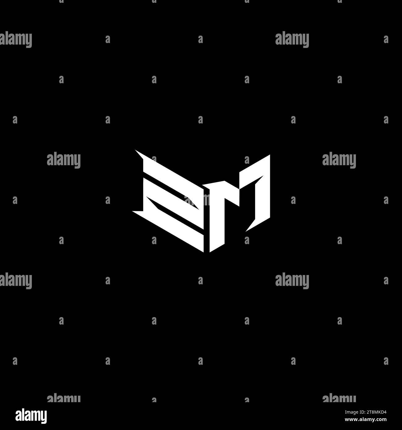 Logo ZM Premium logo initial eSport et concept de conception de jeu Illustration de Vecteur