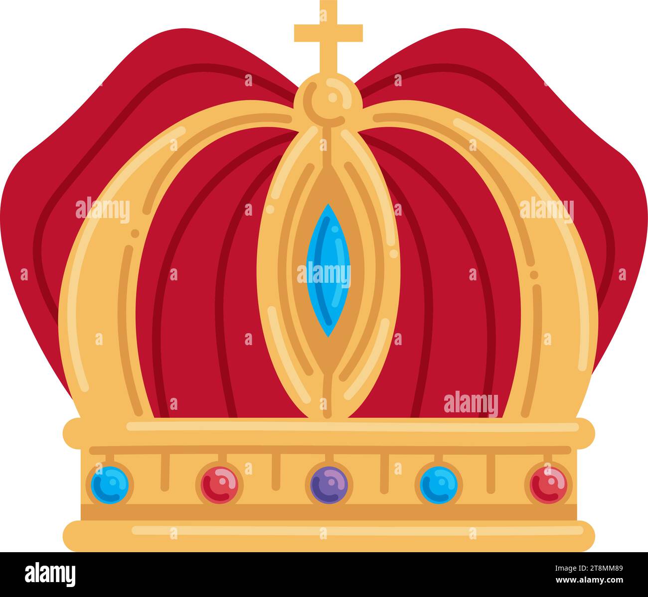 couronne d'epiphanie de trois rois Illustration de Vecteur