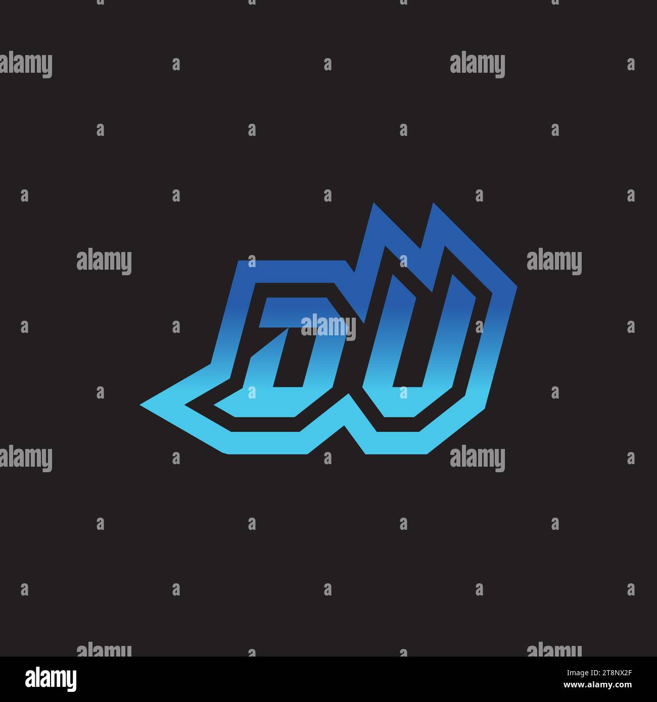 DV initial inspiration logo design eSport et idées de clan de jeu Illustration de Vecteur