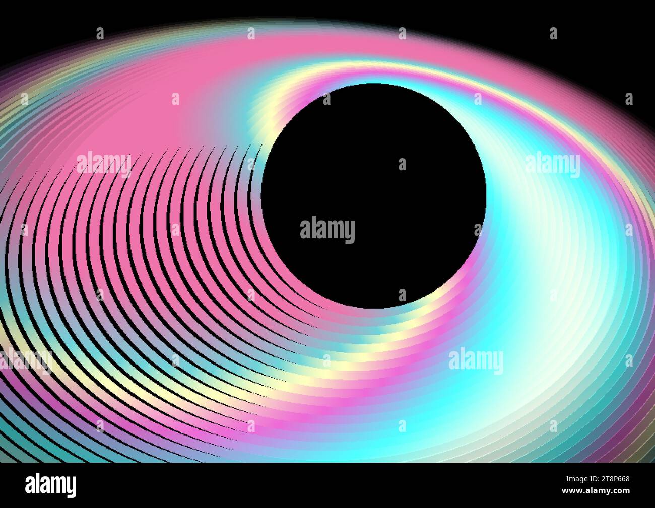 Elepses brillantes holographiques fond technologique abstrait géométrique. Conception colorée d'art vectoriel Illustration de Vecteur